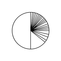 Poster - Circle Diagram Representation: A minimalist, clean diagram depicting a circle divided into segments with a section. This visual is perfect for illustrating data, proportions.