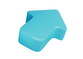Fototapete - Blue arrow 3d pointer. Vector mouse cursor. Computer interface. Click cursor icon. PNG