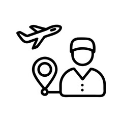 Poster - Private tour guide icon, for travel planning, websites and apps