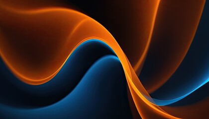 Poster - Abstract wave motion pattern on dark blue background wallpaper for digital technology AI Generated
3