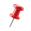 © Daranrat - Glossy push pin icon, red, isolated with shadow