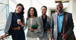 © peopleimages.com - Portrait, group and business people in office, teamwork and diversity with confidence, finance advisor or smile. Collaboration, accounting or employees in workplace, cooperation or support with pride