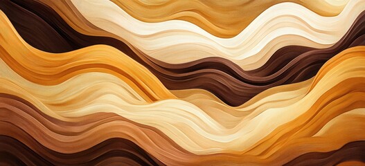 Poster - Abstract waves of warm colors flowing smoothly. creating a serene atmosphere. ideal for backgrounds or artistic designs in various creative projects