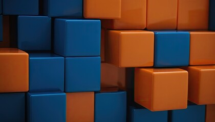 Poster - Cubical Symphony Abstract Flying Cubes Background Design
4