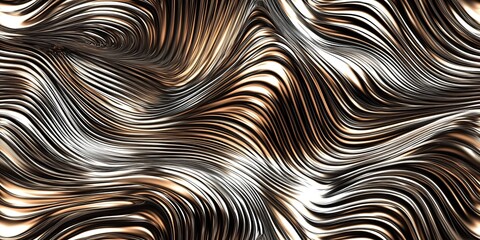 Poster - Abstract swirling patterns with rich textures and metallic tones creating a captivating visual composition