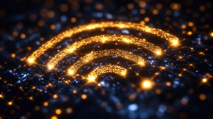 Leinwandbilder - Abstract Wifi Network Digital Art