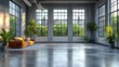 © Mega - Loft space with large windows, city views, and plants