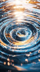Poster - Captivating water ripples serene lake photography calm environment close-up perspective nature's beauty