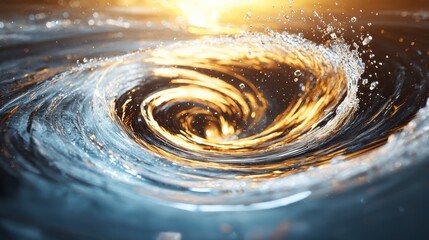 Poster - Whirlpool action in nature dynamic water swirl abstract environment close-up perspective vibrant motion
