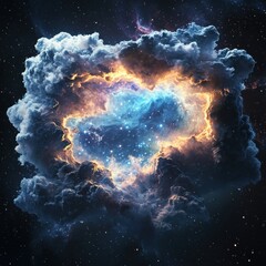 Poster - Cosmic explosion event in space digital artwork nebula environment high-resolution viewpoint