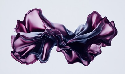 Aufkleber - Abstract purple and blue fabric flowing, isolated, design element