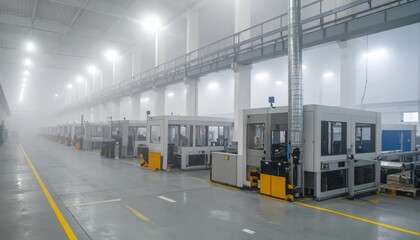 Poster - Automated Packaging Machines in Misty Warehouse Environment