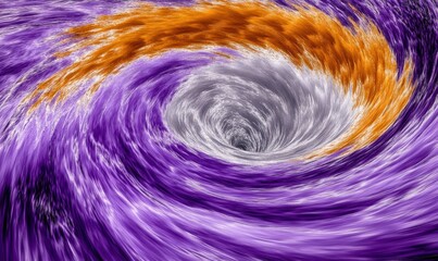 Poster - Purple and orange vortex; swirling abstract art; cosmic background; visual effect