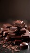 © BELLAMKONDA - Chocolate shards scattered on table surface