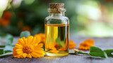 bottle of calendula infused oil