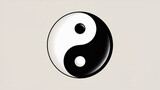 Yin Yang Taoism Chinese Religion Symbol isolated vector illustration