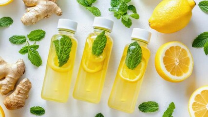 Poster - Refreshing summer drinks with citrusy flavors