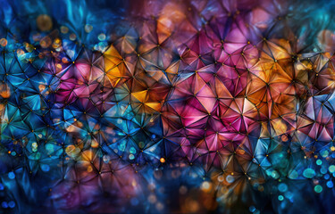 Poster - A mesmerizing blend of colors and shapes, this abstract image captures the essence of beauty and complexity, creating a visual experience that delights the senses.