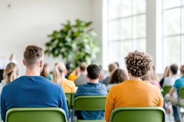 Poster - Diverse Group of Students Engaged in Collaborative Learning in a Bright Classroom Setting Filled with Educational Resources and Inspiring Atmosphere