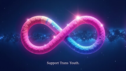 Wall Mural - Infinity Symbol Supporting Transgender Youth
