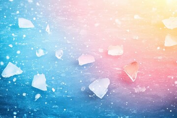 Fototapete - Vibrant Abstract Composition Featuring Jagged Broken Glass Shards Against a Colorful Background Evoking A Dynamic and Energetic Artistic Vibe