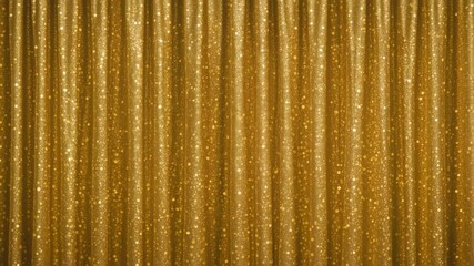 Aufkleber - Golden glitter particles falling on a shimmering curtain create an elegant and luxurious background, perfect for celebrations, galas, or award ceremonies