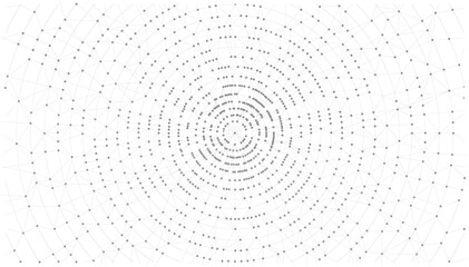 Leinwandbilder - Technology abstract background. Dots connected by lines. Minimalist mesh backdrop. Abstract polygonal radial shape. Plexus circles.
