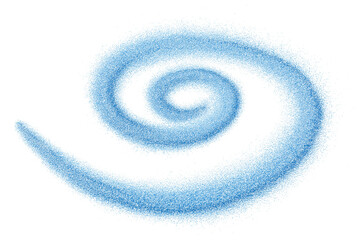 Wall Mural - Abstract blue spiral isolated on white background