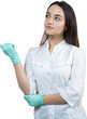 © Mountains Hunter - A girl doctor in latex gloves and a white coat is preparing for the procedures.