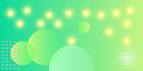 Aufkleber - aLight yellow and green abstract geometric background with gradient colors and circular shapes. Perfect for modern designs, posters, banners, wallpapers, and digital projects.