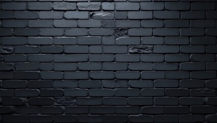 Poster - Dark paint applied to brick masonry surface creating a seamless background with modern interior and exterior elements