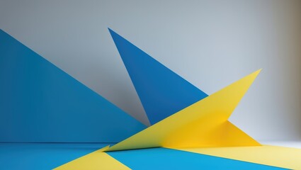 Poster - Geometric Background with Abstract Color Paper