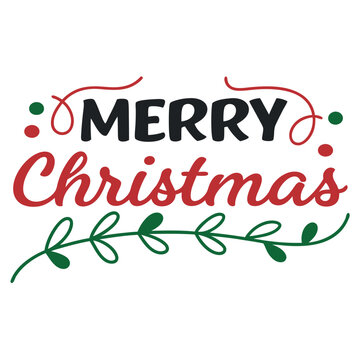    Merry Christmas typography vector illustration.

