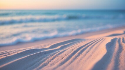 Poster - Abstract Beach Scene with Defocused Ocean and Sand