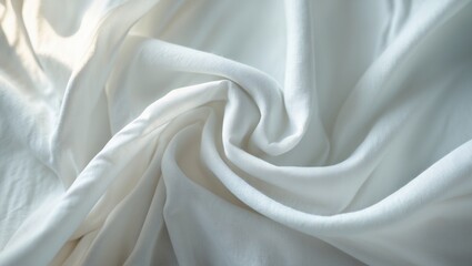 Poster - Detailed perspective of textile texture, highlighting the delicate weave and soft drapes.