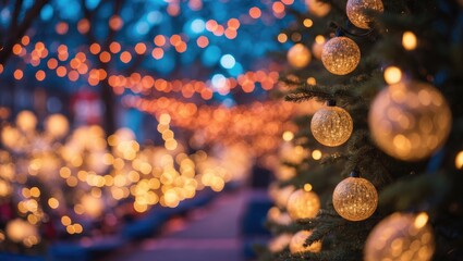 Poster - Colorful Blurred Bokeh Lights Abstract Background