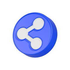 Poster - share icon symbol button 3d rendering