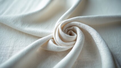 Poster - White linen fabric is famous for its softness, natural source, durability and strength, along with its antifungal and antibacterial qualities.
