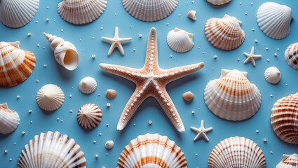 Poster - Summer theme with a marine backdrop.