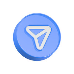 Poster - shre arrow social media icon 3d rendering