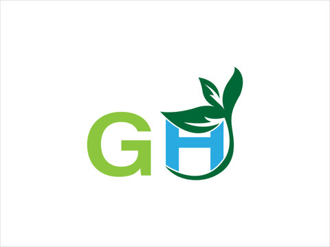 GH letter logo design vector 