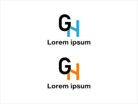 GH letter logo design vector 