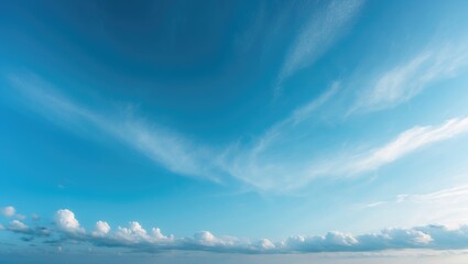 Wall Mural - sunny blue sky featuring clouds and nature