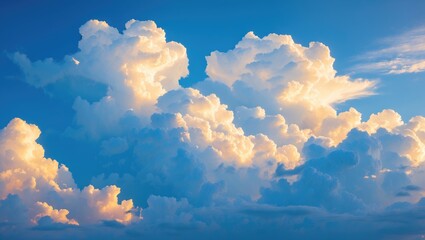 Wall Mural - beautiful clouds on a bright day.