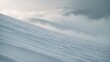 © Cyber Shutter - Wind Patterns on the Snowy Slope's Surface with a Hazy Background