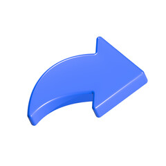 Poster - shre arrow social media icon 3d rendering