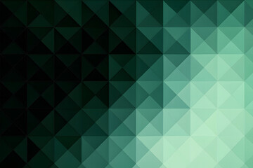Poster - Abstract Emerald: A vibrant gradient of green and black triangles forms a mesmerizing abstract pattern, evoking thoughts of nature, energy, and serenity.  