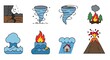 © mho - Colorful illustration of various natural disasters and their devastating effects