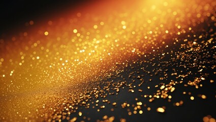 Poster - Colorful gradient of orange, gold, and yellow on a dark grainy black backdrop
