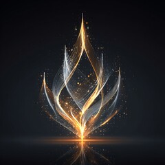 Poster - Radiant ethereal flow: abstract illumination against a deep gradient backdrop